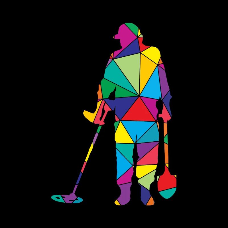 Low Poly Detektor Polygon Metalldetektor