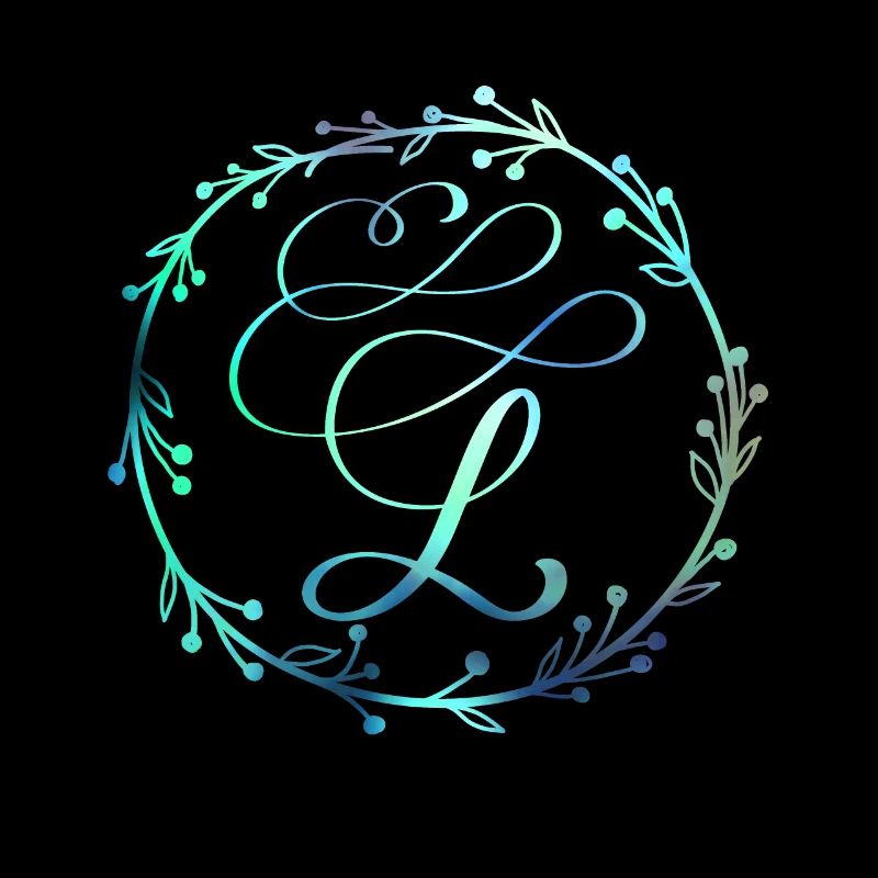 Monogramm, Buchstabe L, Kalligrafie Ornament