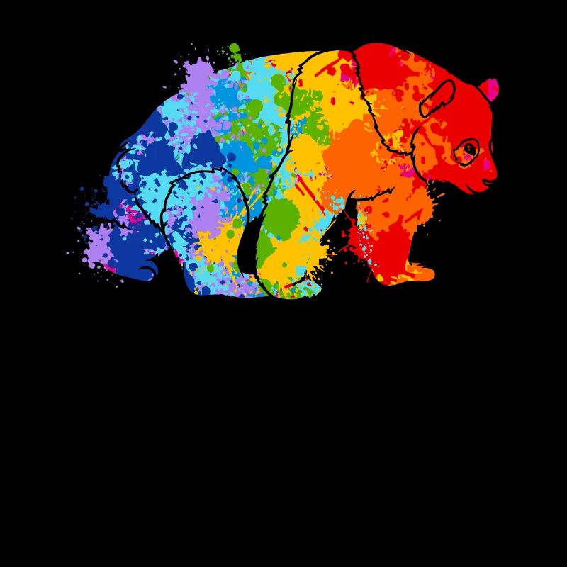 Color Splash Panda Colorful Panda