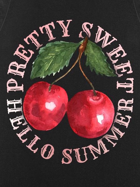 Kirsche, Cherry-Fruit Kirsche-Cherry Sommer-Spruch