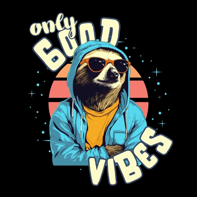 Only Good Vibes: Good Life Sloth with Jacket