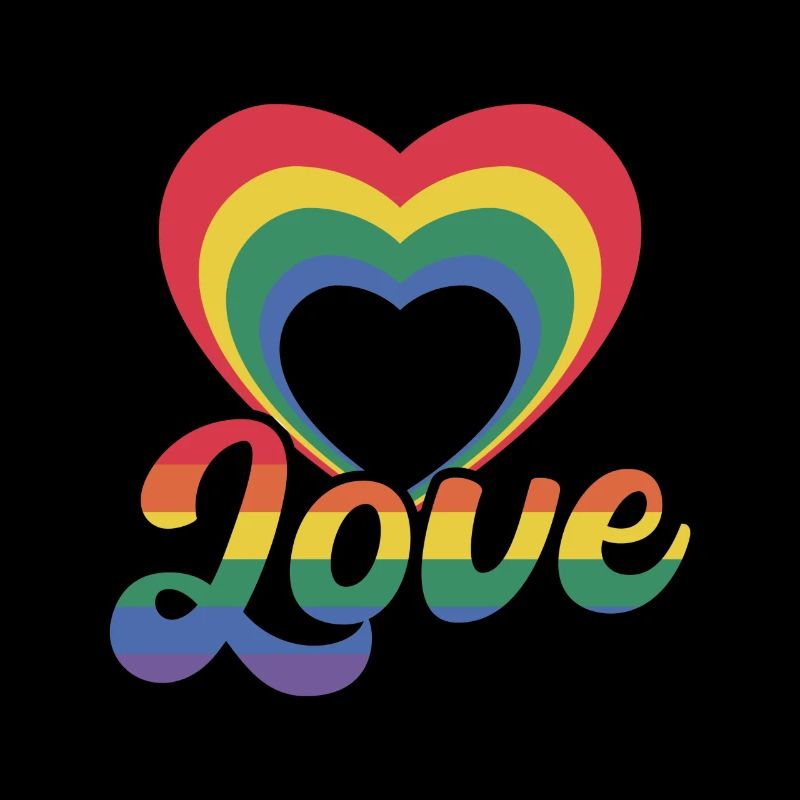Love Regenbogen Herz