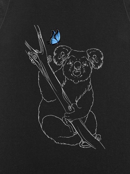 Koala avec papillon