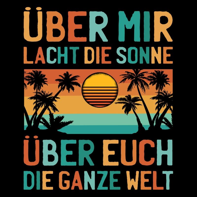 Lustiger Sarkasmus Spruch Mallorca Palmen Retro