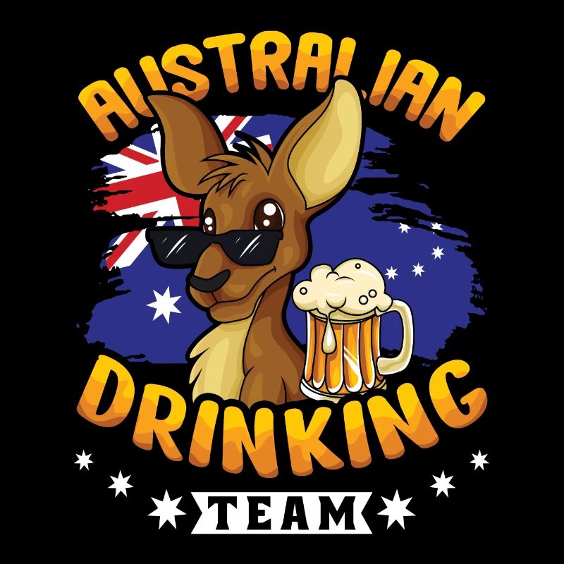 Australia Day Kangaroo Australian Drinking Beer