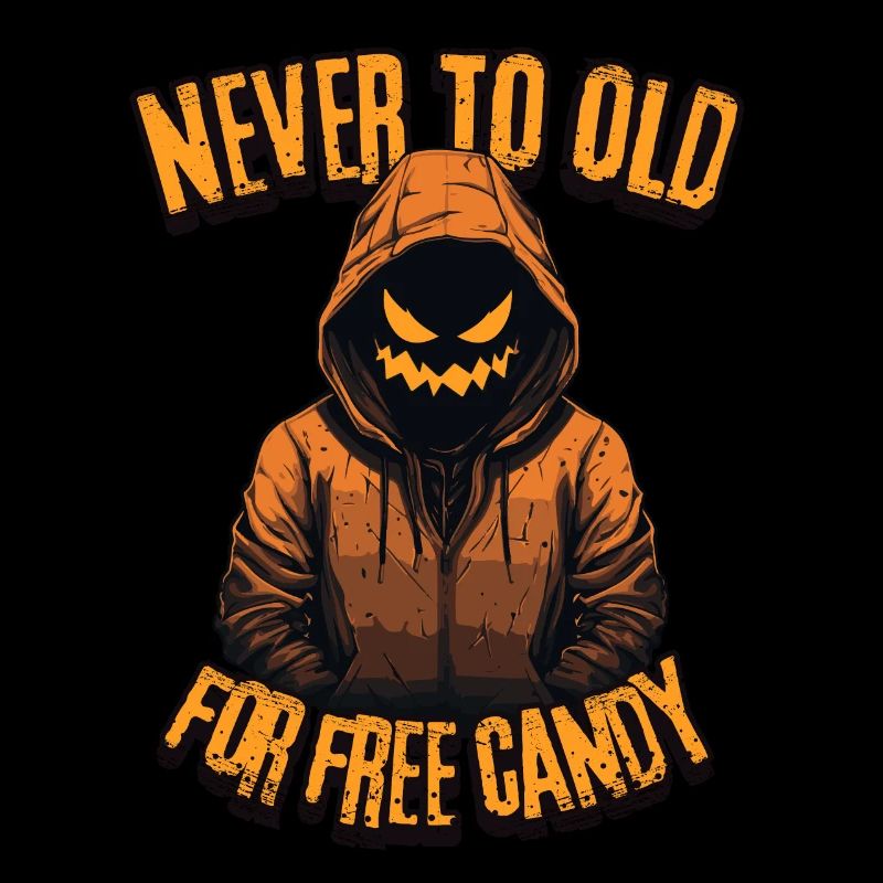 Spooky Jack O'Lantern Never Too Old For Free Candy