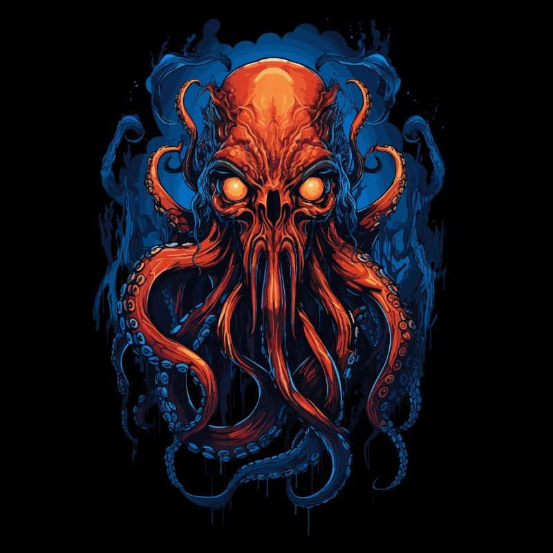 Alien Skull Octopus Squid Animal Creature