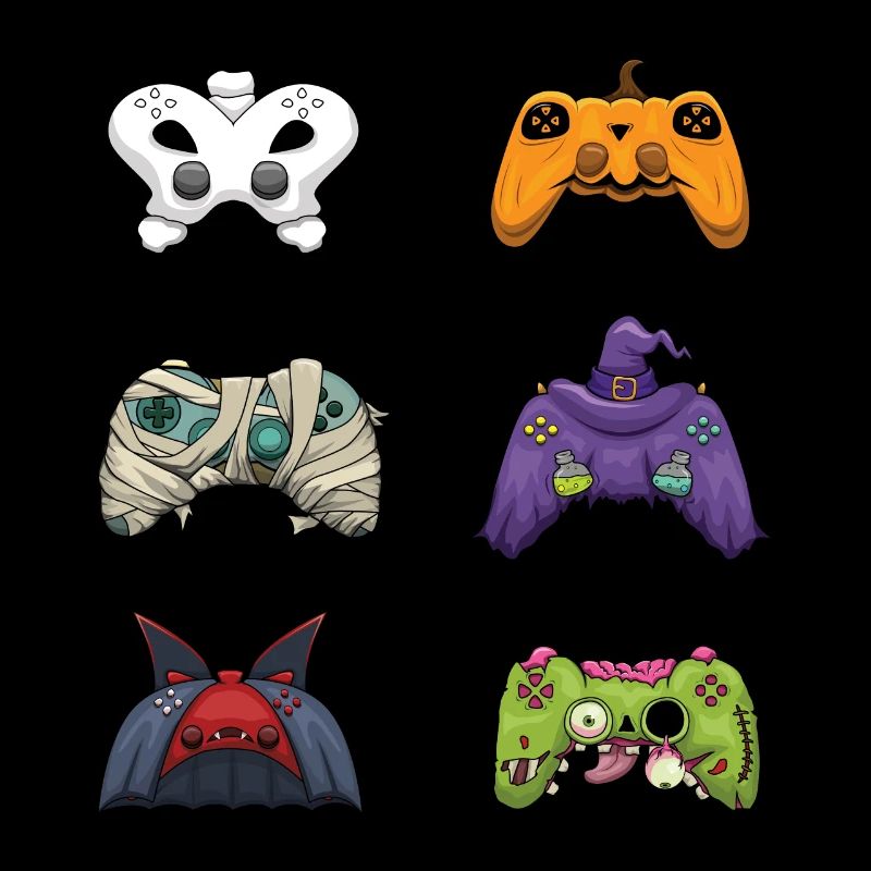 Gaming Gamer Game Controller Lazy Creepy Halloween