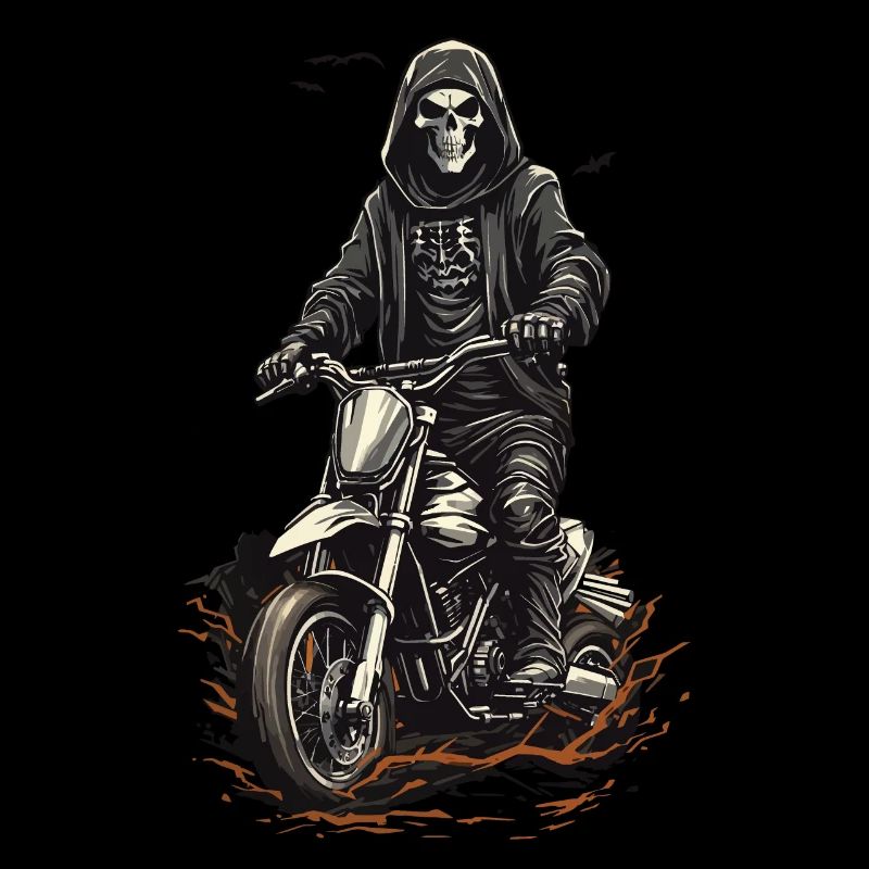 Halloween Motocross Grim Reaper Design