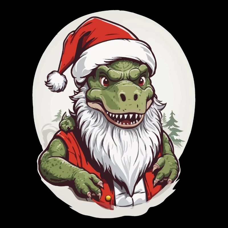 Festlicher Weihnachtsmann Dinosaurier Spaß