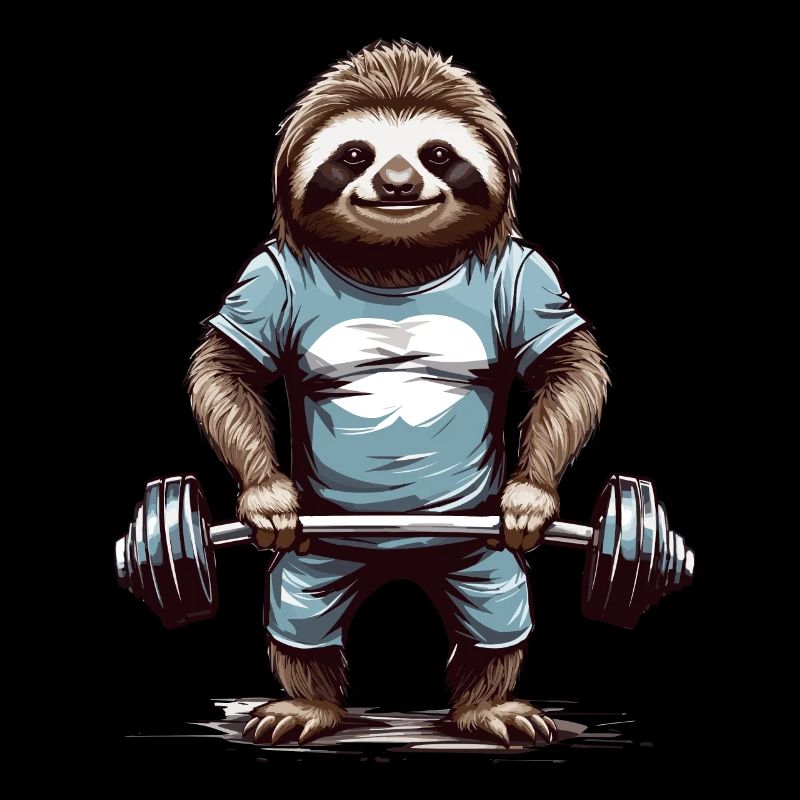Sloth Bodybuilder Gym Humor Design