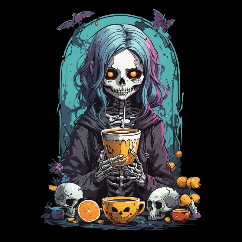 Pastel Gothic Skull Dia de Muertos Design