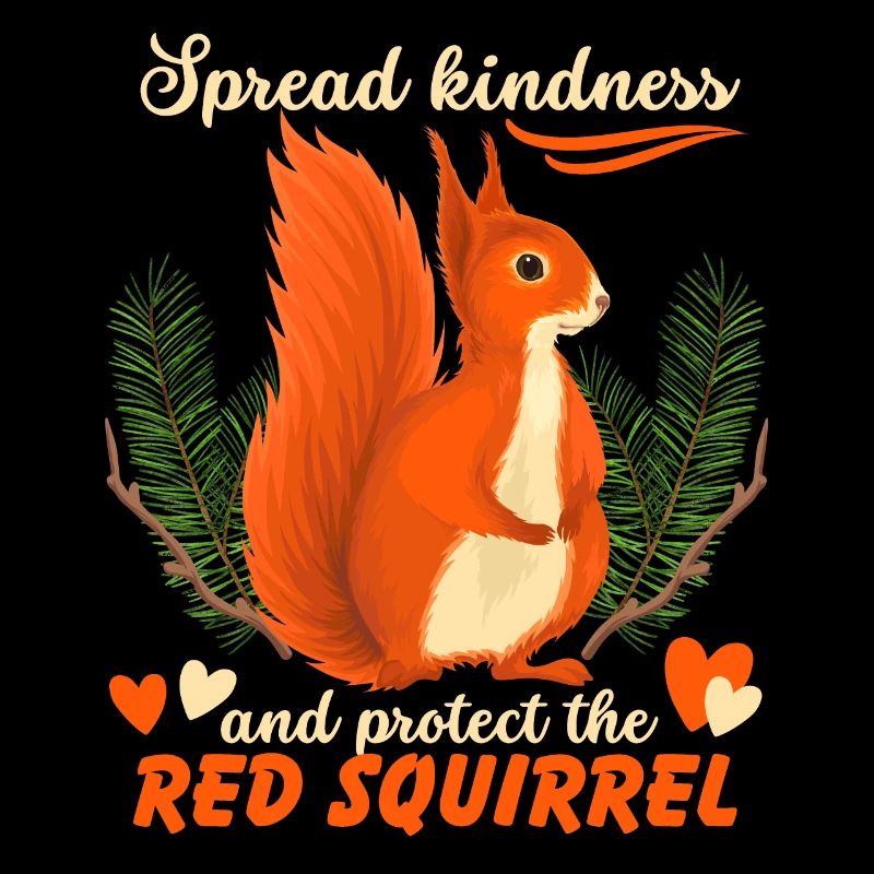 Lustiger Eichhörnchen Spruch, Rotes Eichhörnchen