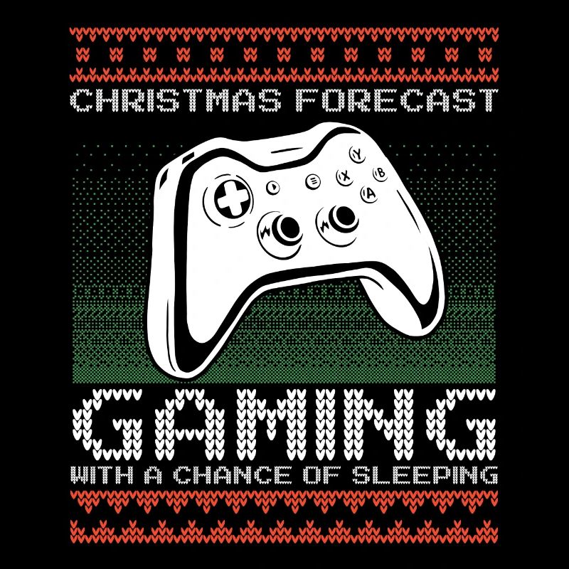 Funny Christmas Forecast Gaming Controller Ugly