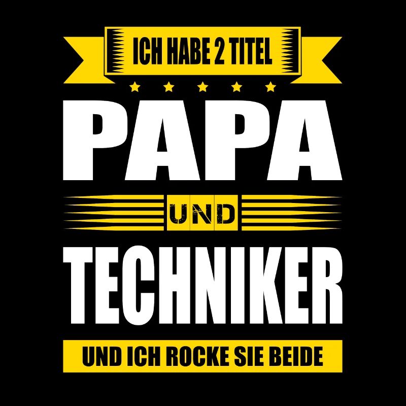 Zwei Titel Papa Und Techniker Prüfung Abschluss