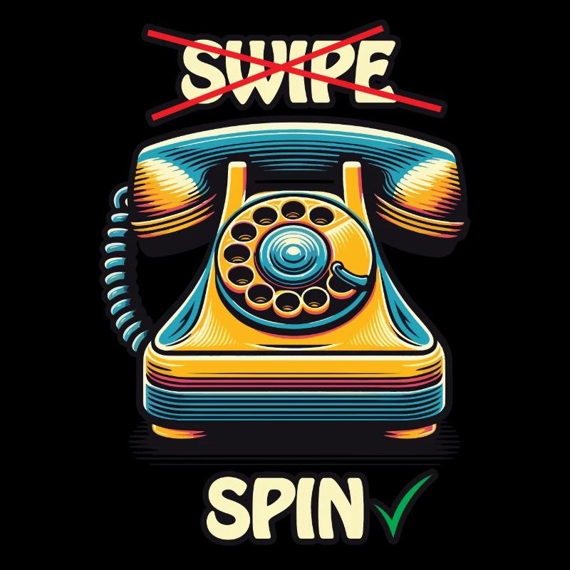 Retro-Vintage-Wählscheibentelefon Lebendige Farbe