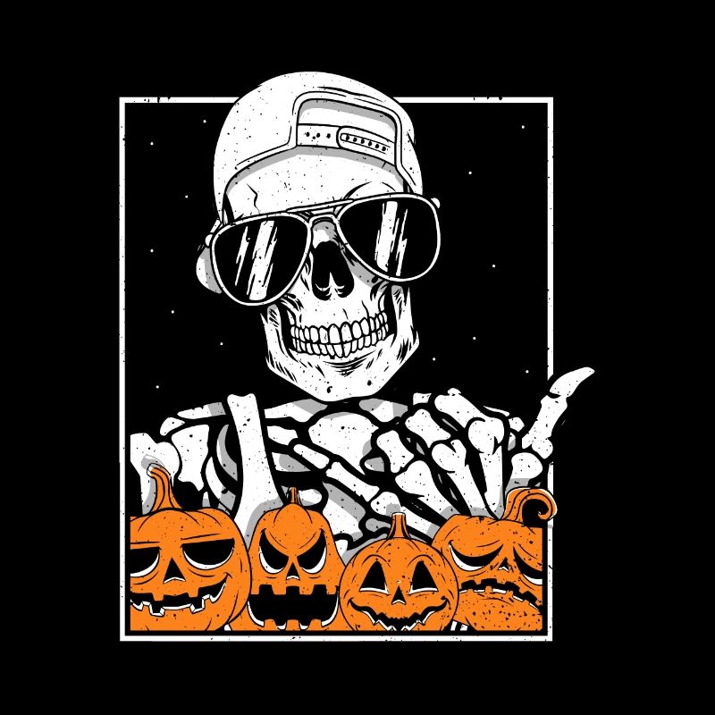 Squelette Rock Main Halloween
