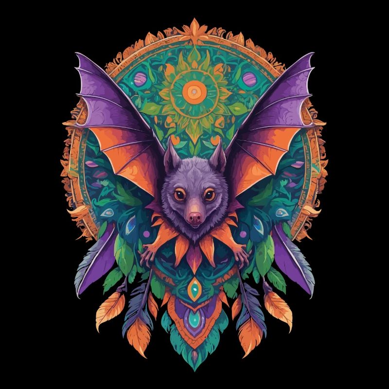 Flying Fox Mandala Dream Catcher Design