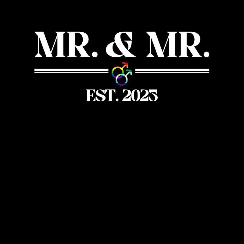 Mr. & Mr. Est. 2025 Gay Pride Hochzeit Homo-Ehe