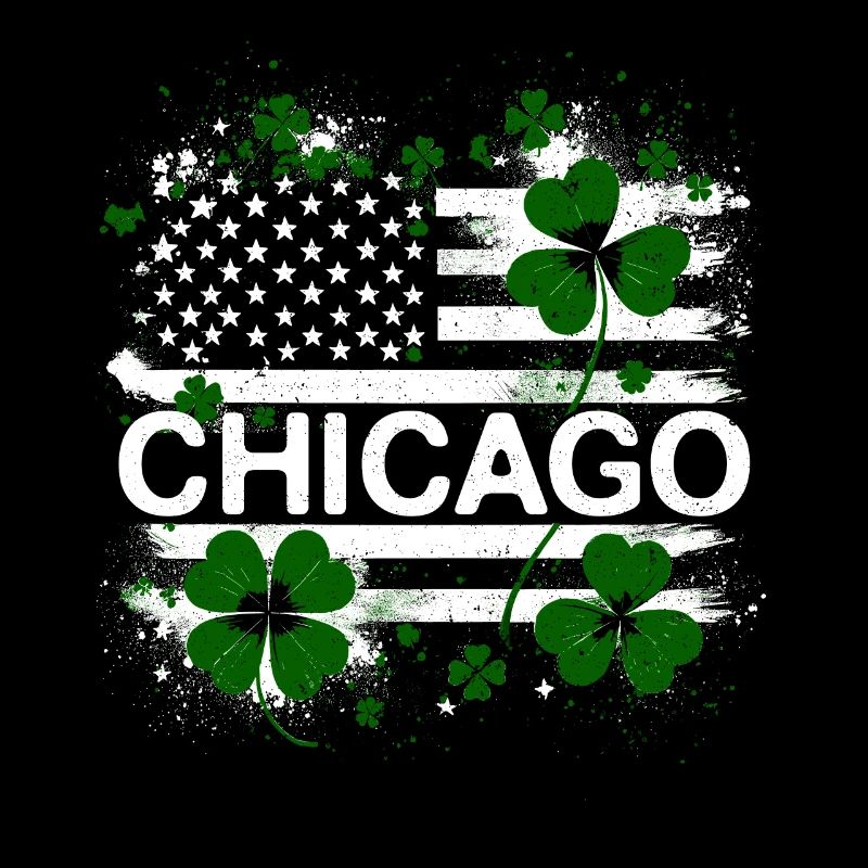 Drapeau américain Chicago Saint-Patrick