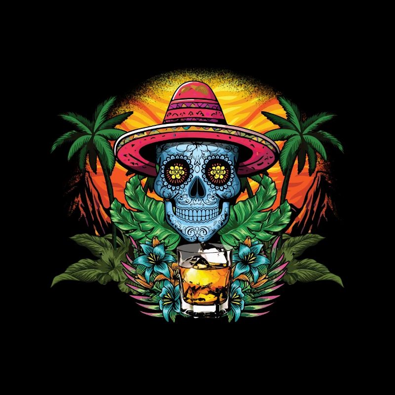 Tequila Fun Cinco De Mayo Muertos Taco Sombrero
