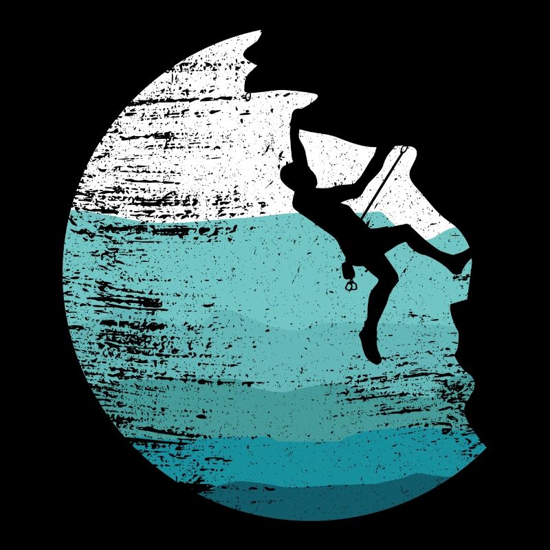 Retro Wall Climbing Boulder Bouldering