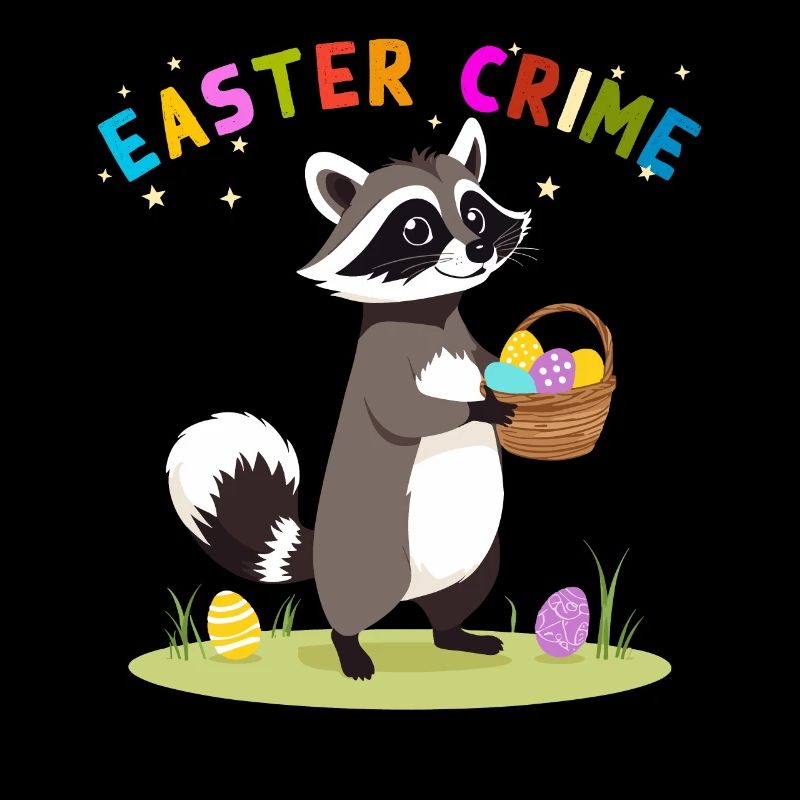 Funny Raccoon Costume Cute Easter Eggs