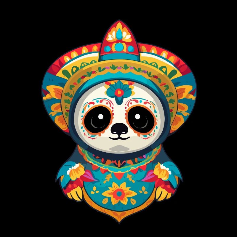 Sloth Iconic Sugar Skull Mexico