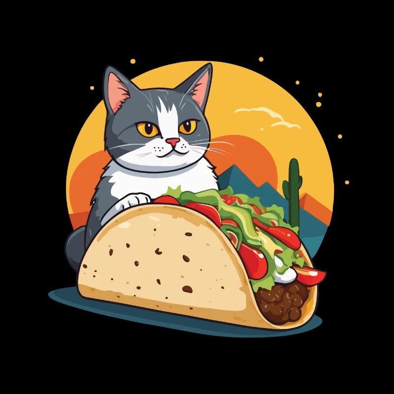 Taco Cat Cinco De Mayo Funny Aesthetic Design