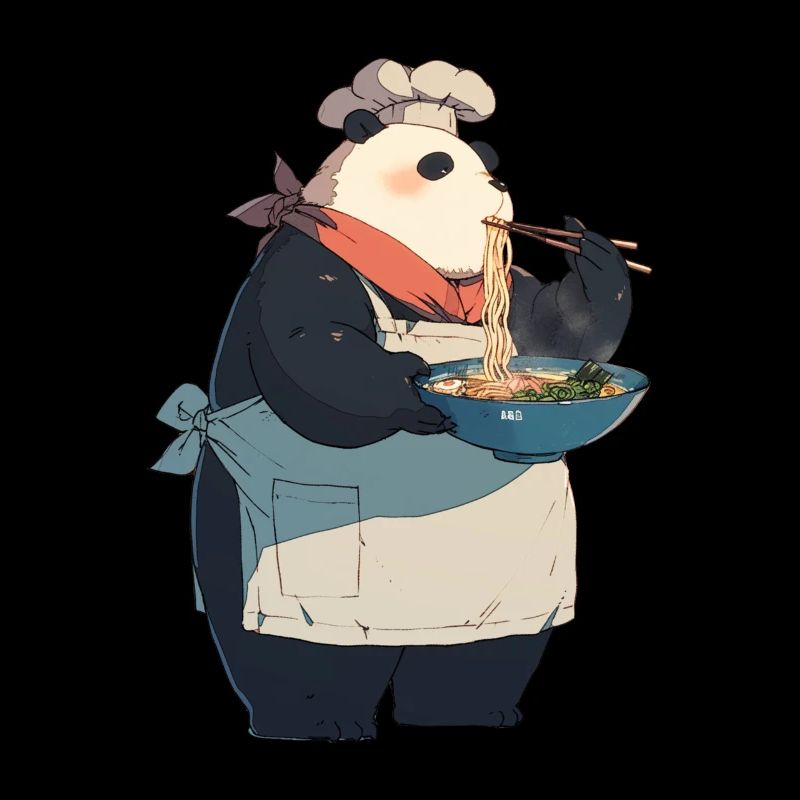 Panda Bear Ramen Panda Géant Japonais