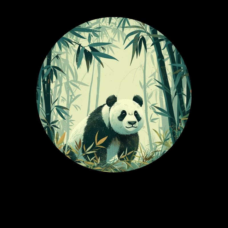 Panda Ours Forêt de bambous Panda géant japonais