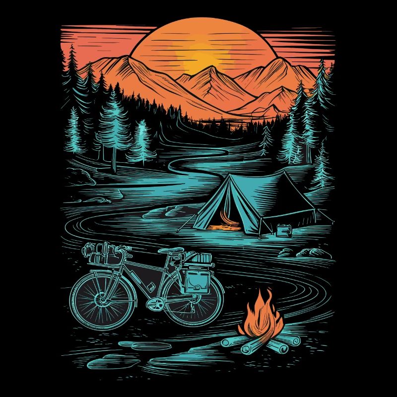 Vélo Camping Camping Montagne Nature Excursion