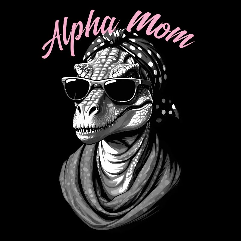 Alpha Mom Funny Dinosaur Mom Cool Dino