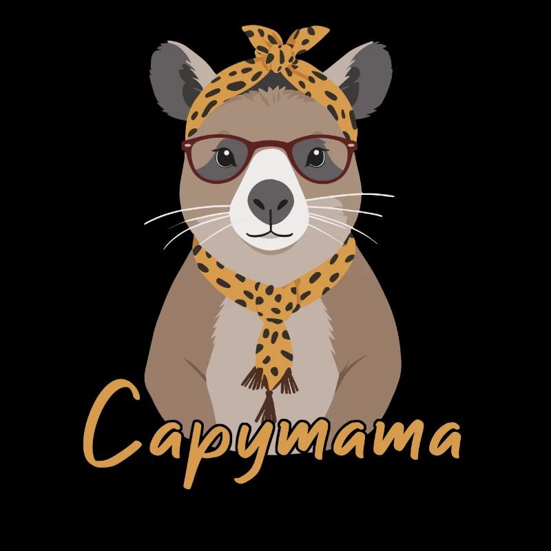Capymama Lustige Capybara Mutter Wasserschwein