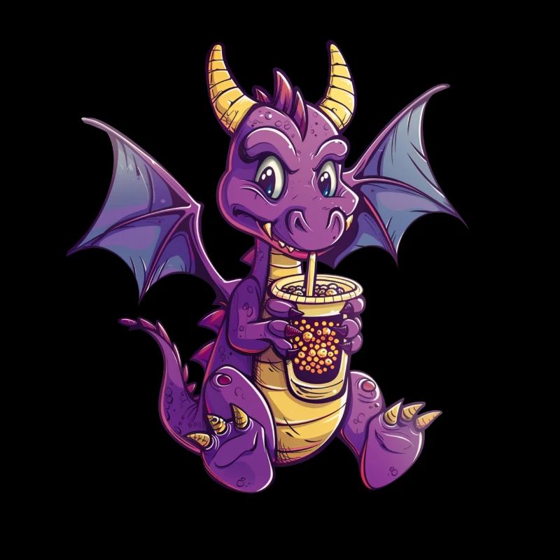 Dragon Bubble Tea Kawaii Dragon Kids
