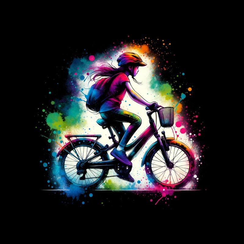 Mädchen, das das Radfahren liebt