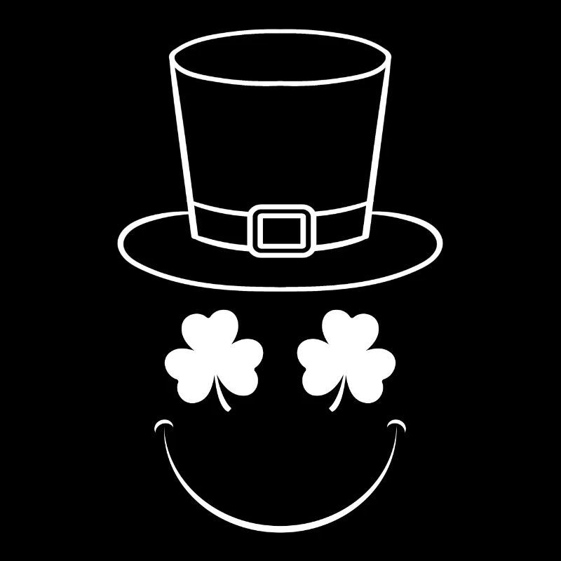 Trèfle Happy Face Saint-Patrick