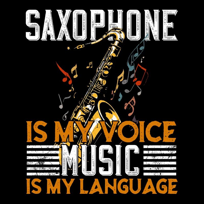 Joueur de saxophone de conception de saxophone drôle disant