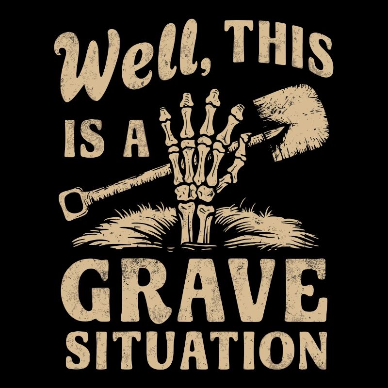 Skeleton Cemetery Pun Funny Saying
