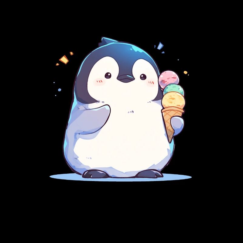 Pingouin Glace Kawaii Pingouin Mignon