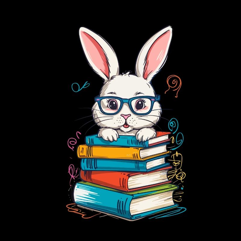 Reading Bunny Funny Books Reading Design