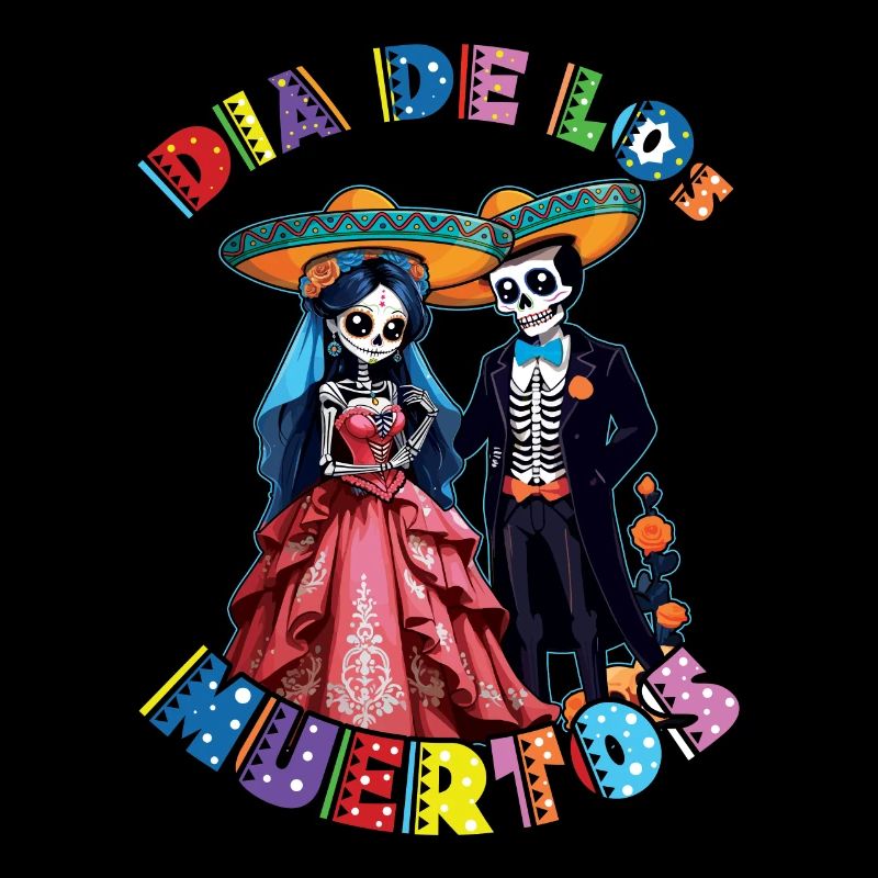 Skelett Paar passend Halloween Muertos Tag