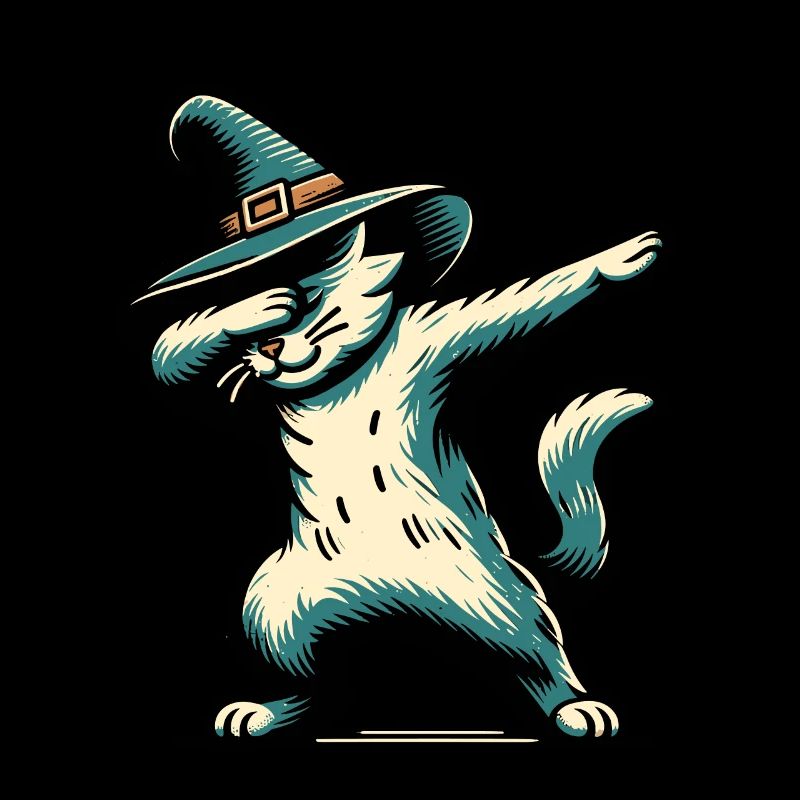 Dabbing Sorcières Chat Dabbing Pet Creepy