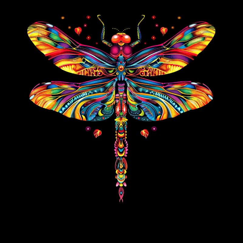 Libellule Libellule Ailes Colorées Libellules Mignonnes