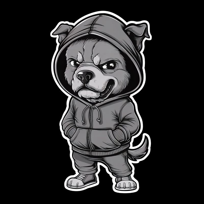 Chien cool en sweat à capuche élégant