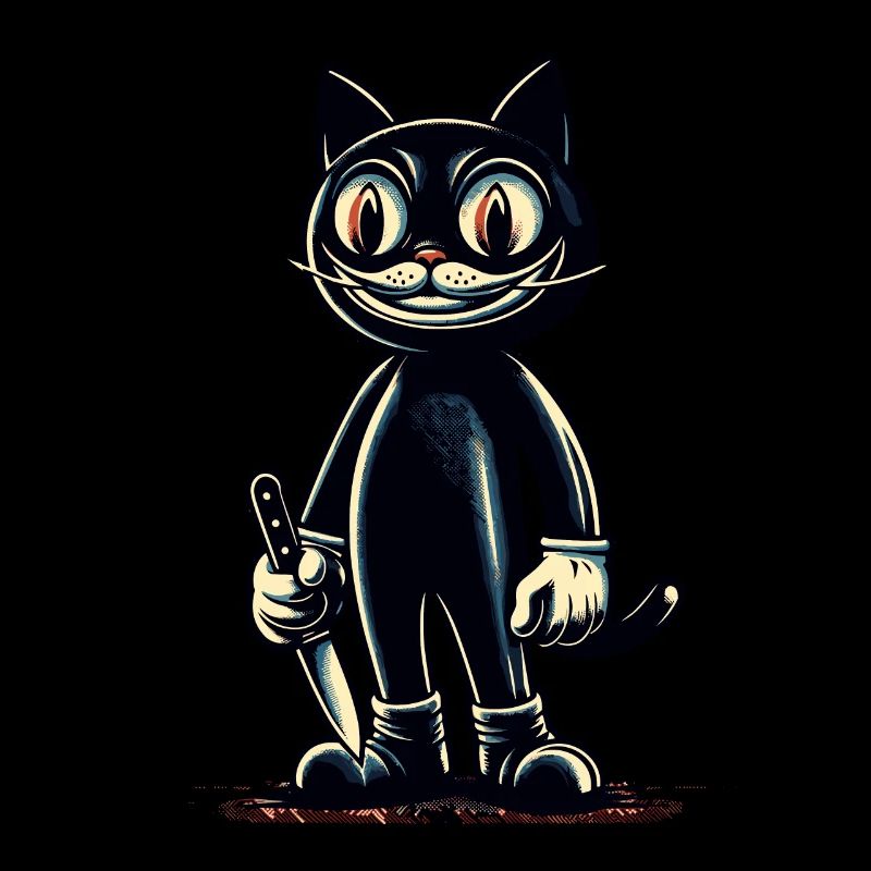 Chat effrayant Psycho Pet Décoration d’Halloween