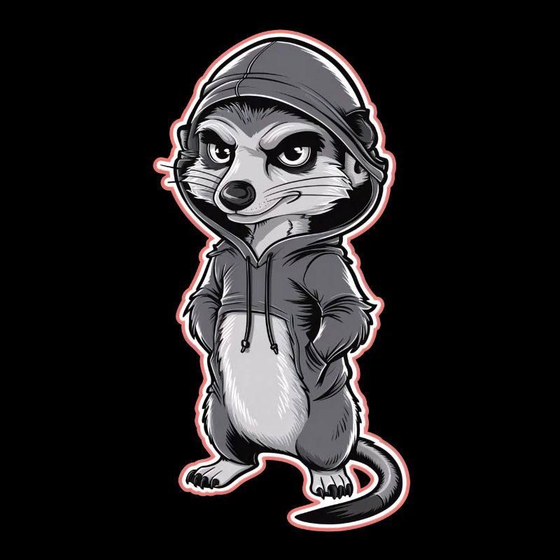 Suricate cool dans un sweat à capuche élégant