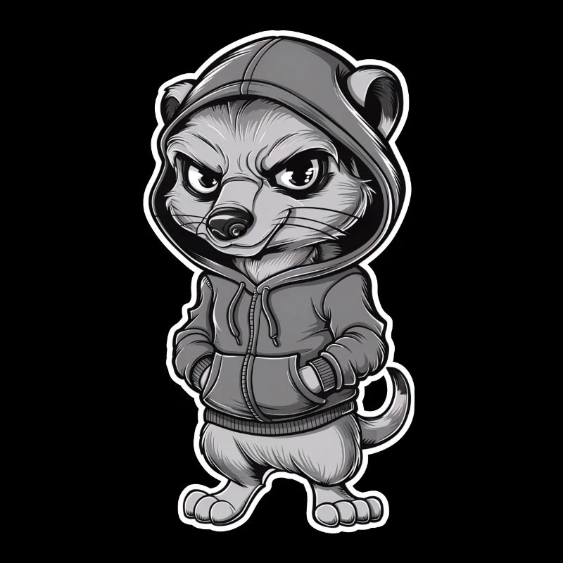 Suricate cool dans un sweat à capuche élégant