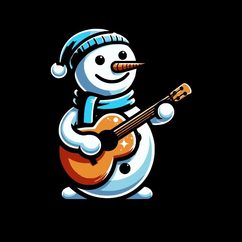 Snowman Playing Guitar
