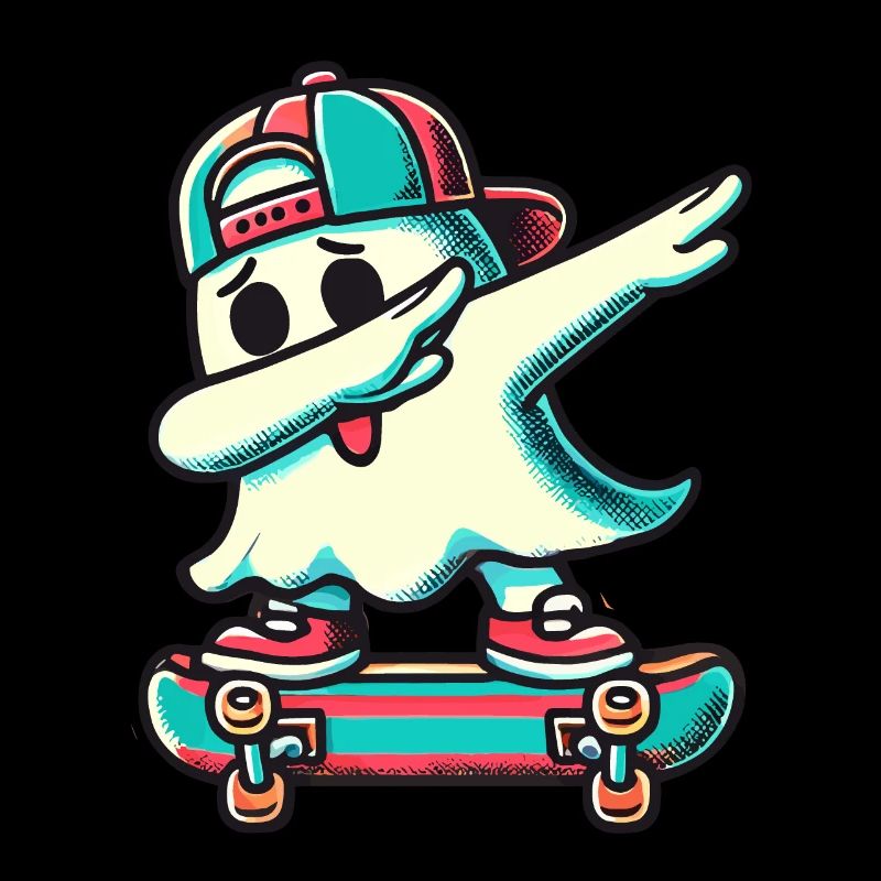 Planche à roulettes Dab Ghost Drôle Halloween